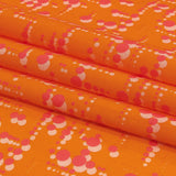Cotton Voile - Orange and Pink Dot Lines - Spot of Sunshine Print - Mood Exclusive Citrus Collection