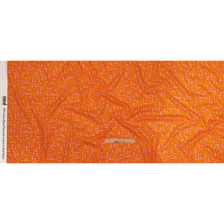 Cotton Voile - Orange and Pink Dot Lines - Spot of Sunshine Print - Mood Exclusive Citrus Collection