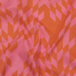 Cotton Voile - Orange and Pink Geometric - Orange You Glad Print - Mood Exclusive Citrus Collection