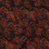 Cotton Voile - Black and Orange Geometric Lines - Ci-Trust the Process Print - Mood Exclusive Citrus Collection