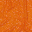 Cotton Voile - Orange Circuit Board Dots - Circuit Breaker Print - Mood Exclusive Citrus Collection