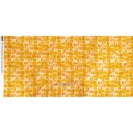 Cotton Voile - Yellow Painted Squares - Swatch Me Print - Mood Exclusive Citrus Collection