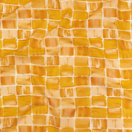 Cotton Voile - Yellow Painted Squares - Swatch Me Print - Mood Exclusive Citrus Collection