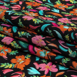Cotton Voile - Pink, Blue and Black Floral - Confetti Fete Print - Mood Exclusive Citrus Collection