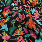 Cotton Voile - Pink, Blue and Black Floral - Confetti Fete Print - Mood Exclusive Citrus Collection
