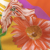 Cotton Voile - Orange and Pink Floral - Golden Garden Print - Mood Exclusive Citrus Collection