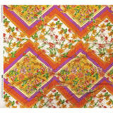 Cotton Voile - Orange and Pink Floral - Golden Garden Print - Mood Exclusive Citrus Collection
