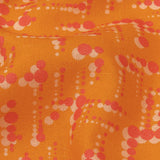 Linen and Rayon Woven - Orange and Pink Dot Lines - Spot of Sunshine Print - Mood Exclusive Citrus Collection