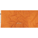 Linen and Rayon Woven - Orange and Pink Dot Lines - Spot of Sunshine Print - Mood Exclusive Citrus Collection