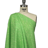 Linen and Rayon Woven - Green Circuit Board Dots - Circuit Breaker Print - Mood Exclusive Citrus Collection