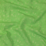 Linen and Rayon Woven - Green Circuit Board Dots - Circuit Breaker Print - Mood Exclusive Citrus Collection