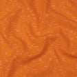 Linen and Rayon Woven - Orange Circuit Board Dots - Circuit Breaker Print - Mood Exclusive Citrus Collection