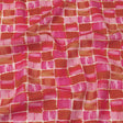 Linen and Rayon Woven - Pink Painted Squares - Swatch Me Print - Mood Exclusive Citrus Collection