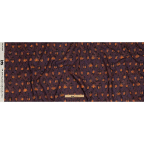 Linen and Rayon Woven - Purple Lanterns - By Lantern Light Print - Mood Exclusive Jack-O-Lantern Collection
