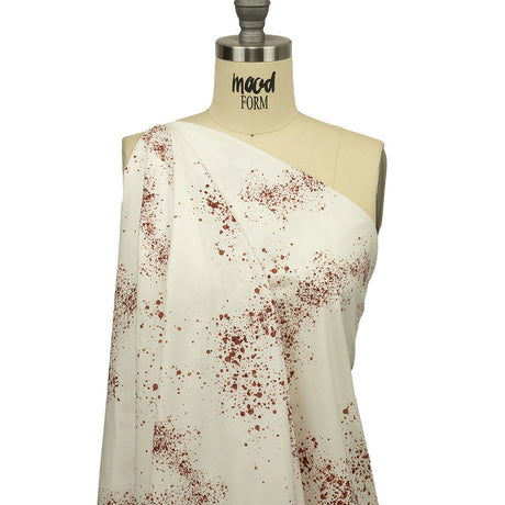 Stretch Cotton Poplin - Blood Splatters - Rue Morgue Print - Mood Exclusive Nevermore Collection