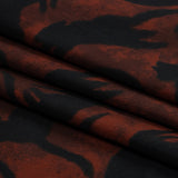 Stretch Cotton Poplin - Red and Black Cats - Black Cat Print - Mood Exclusive Nevermore Collection