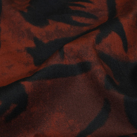 Stretch Cotton Poplin - Red and Black Cats - Black Cat Print - Mood Exclusive Nevermore Collection