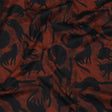 Stretch Cotton Poplin - Red and Black Cats - Black Cat Print - Mood Exclusive Nevermore Collection
