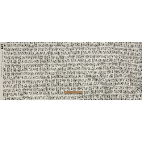 Stretch Cotton Poplin - White and Black Teeth - Berenice Print - Mood Exclusive Nevermore Collection