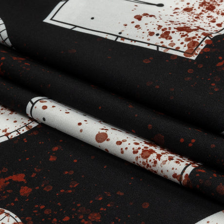 Rayon Batiste - Clocks and Blood Splatter - The Masque Print - Mood Exclusive Nevermore Collection