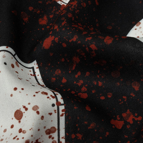 Rayon Batiste - Clocks and Blood Splatter - The Masque Print - Mood Exclusive Nevermore Collection