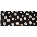 Rayon Batiste - Clocks and Blood Splatter - The Masque Print - Mood Exclusive Nevermore Collection