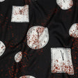 Rayon Batiste - Clocks and Blood Splatter - The Masque Print - Mood Exclusive Nevermore Collection