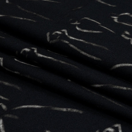 Rayon Batiste - Black Ghostly Figures - The Copper Queen Print - Mood Exclusive Abandoned Collection