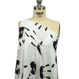 Rayon Batiste - Black and White Handprints - Bakersfield Print - Mood Exclusive Abandoned Collection