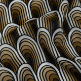 Rayon Batiste - Beige Archways - Silver Run Print - Mood Exclusive Abandoned Collection