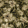 Rayon Challis - Light Green Painterly Floral - Green Wildflower Walk Print - Mood Exclusive Rockland Collection
