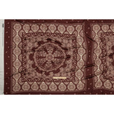 Rayon Challis - Beige and Burgundy Paisley - Impressions in Time Print - Mood Exclusive Rockland Collection