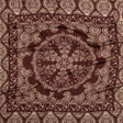 Rayon Challis - Beige and Burgundy Paisley - Impressions in Time Print - Mood Exclusive Rockland Collection
