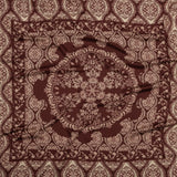 Rayon Challis - Beige and Burgundy Paisley - Impressions in Time Print - Mood Exclusive Rockland Collection