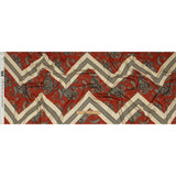 Rayon Challis - White and Orange Paisley and Chevron - Well Travelled Trails Print - Mood Exclusive Rockland Collection