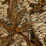Rayon Challis - Orange and White Palm Trees - Sunny Summers Print - Mood Exclusive Rockland Collection