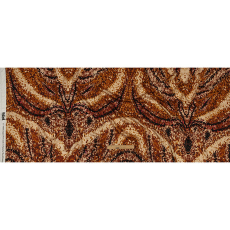 Rayon Challis - Beige and Orange Abstract - Summit Sketches Print - Mood Exclusive Rockland Collection