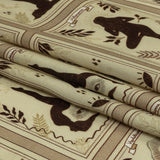 Rayon Challis - Beige and Brown Yoga Cards - Finding Balance Print - Mood Exclusive Rockland Collection