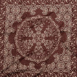 Stretch Cotton Sateen - Beige and Burgundy Paisley - Impressions in Time Print - Mood Exclusive Rockland Collection