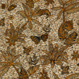 Stretch Cotton Sateen - Orange and White Palm Trees - Sunny Summers Print - Mood Exclusive Rockland Collection