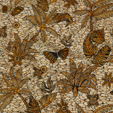 Stretch Cotton Sateen - Orange and White Palm Trees - Sunny Summers Print - Mood Exclusive Rockland Collection