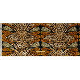 Stretch Cotton Sateen - Beige and Black Wings and Tiger Stripes - Wild Wonders Print - Mood Exclusive Rockland Collection