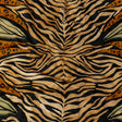 Stretch Cotton Sateen - Beige and Black Wings and Tiger Stripes - Wild Wonders Print - Mood Exclusive Rockland Collection