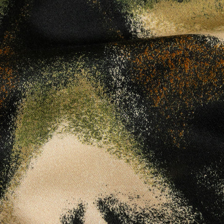 Stretch Cotton Sateen - Black and Beige Abstract - From the Earth Print - Mood Exclusive Rockland Collection