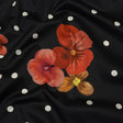 Stretch Cotton Sateen - Black Floral and Polka Dots - Treasures Renewed Print - Mood Exclusive Rockland Collection