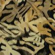 Stretch Cotton Sateen - Black and Beige Ikat Leaves - Things We Leave Behind Print - Mood Exclusive Rockland Collection