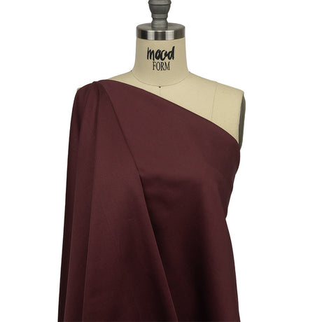Stretch Cotton Sateen - Burgundy - Mood Exclusive Carlos Collection