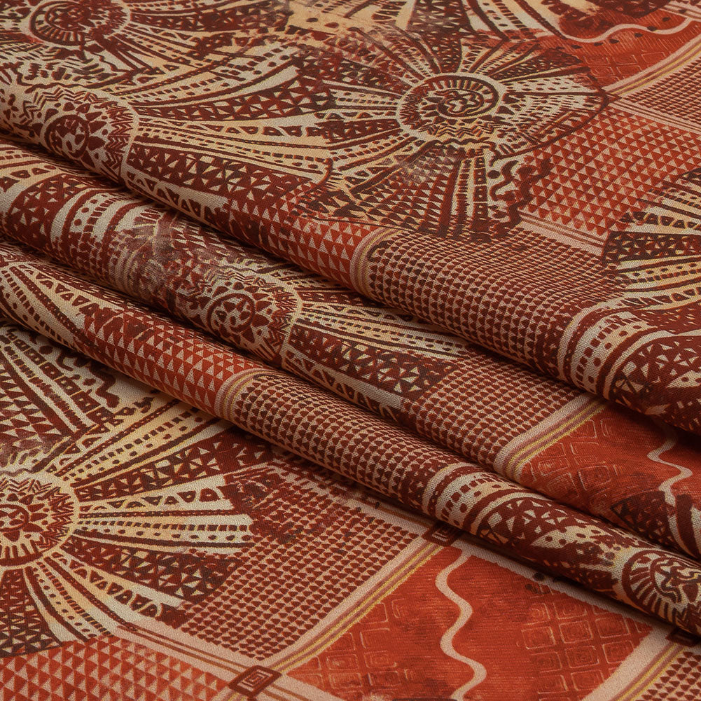 Cotton Voile - Red and White Shells on Plaid - Weekend Wandering Print - Mood Exclusive Rockland Collection