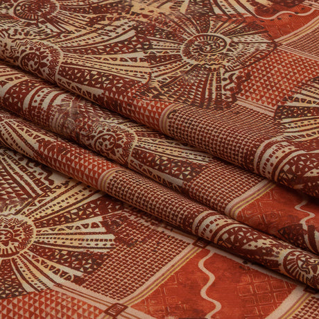Cotton Voile - Red and White Shells on Plaid - Weekend Wandering Print - Mood Exclusive Rockland Collection
