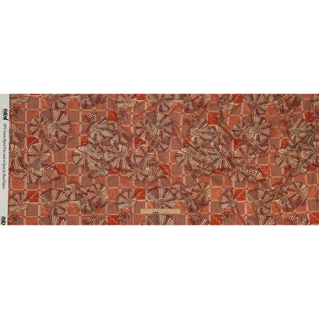 Cotton Voile - Red and White Shells on Plaid - Weekend Wandering Print - Mood Exclusive Rockland Collection